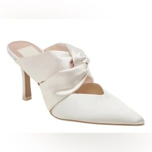 Dolce Vita Kelsy Cream Satin Heels